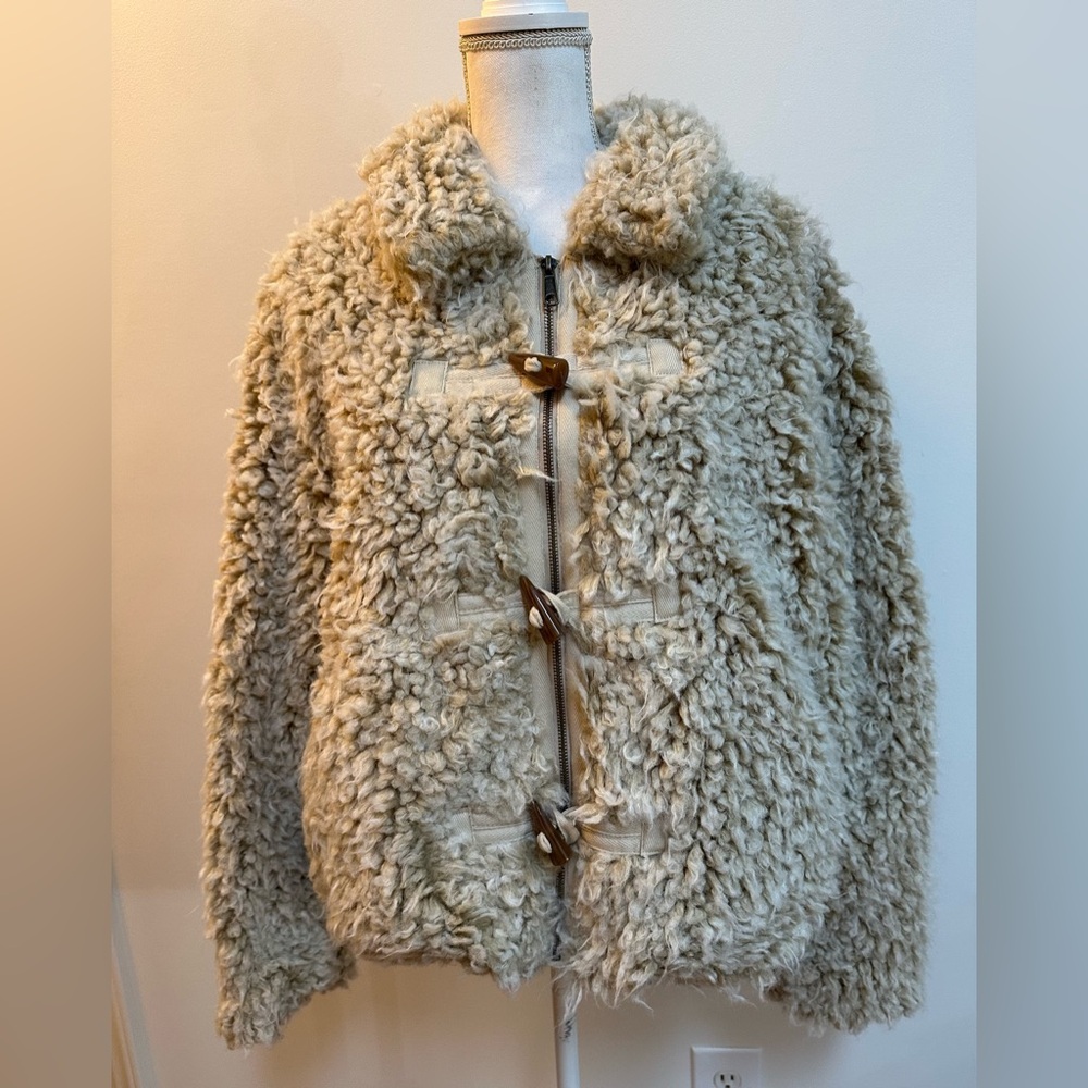 Anthropologie Brenna Faux Fur Sherpa Teddy Coat NWT XL - Picture 10 of 15